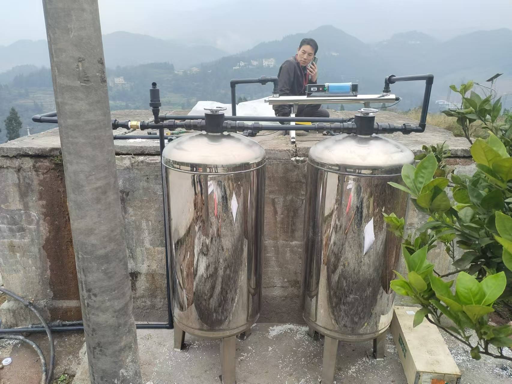 10吨/时石英砂+活性炭过滤设备